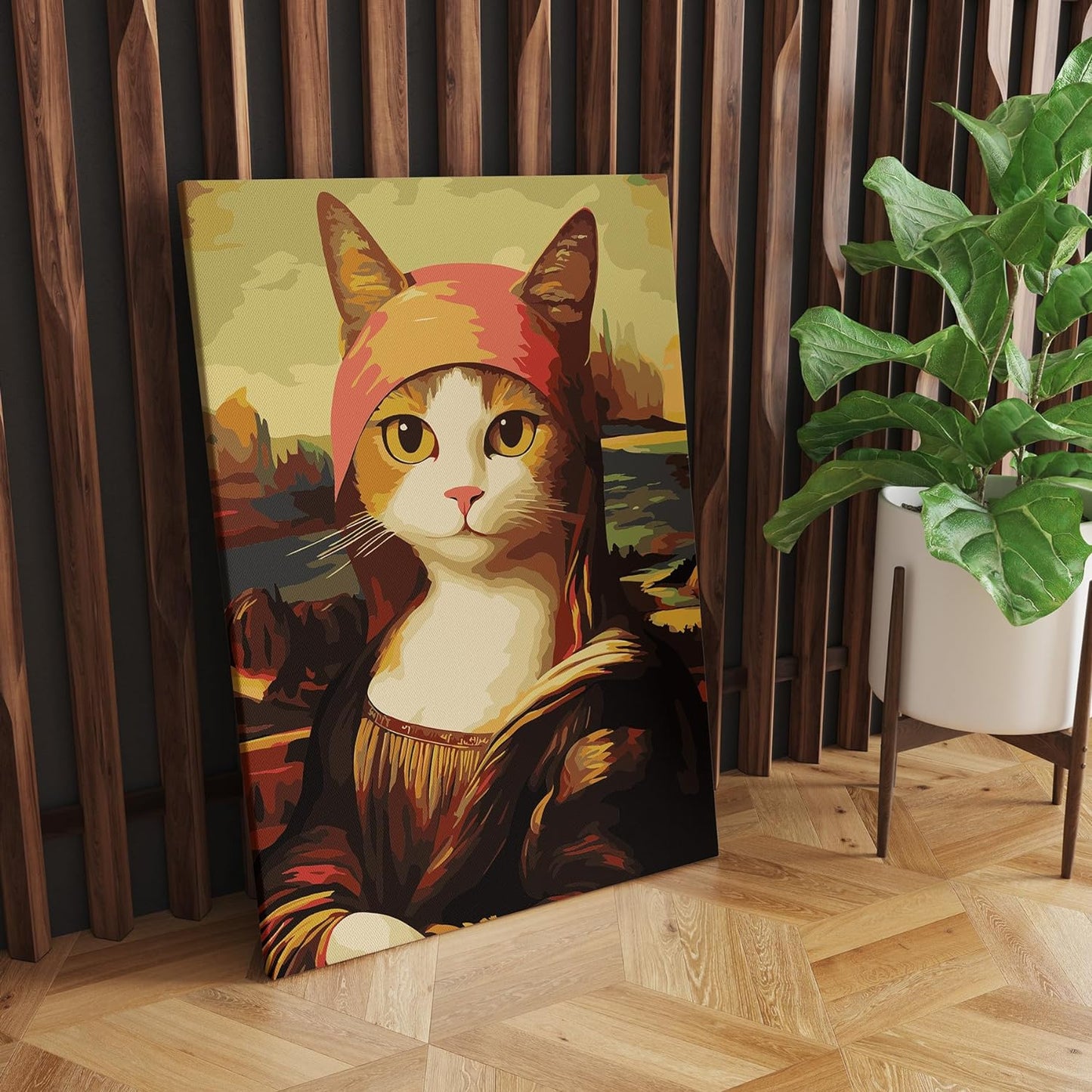 Mona Lisa Cat In Suit Paint By Numbers