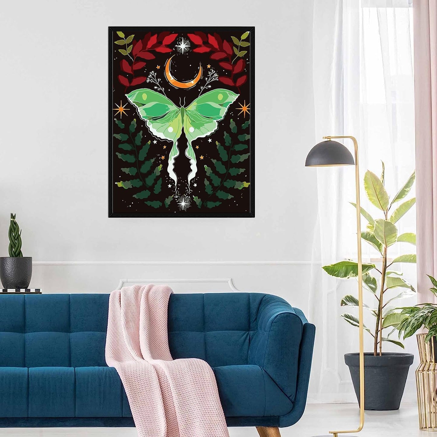 Mystical Luna Moth Paint By Numbers Canvas Art