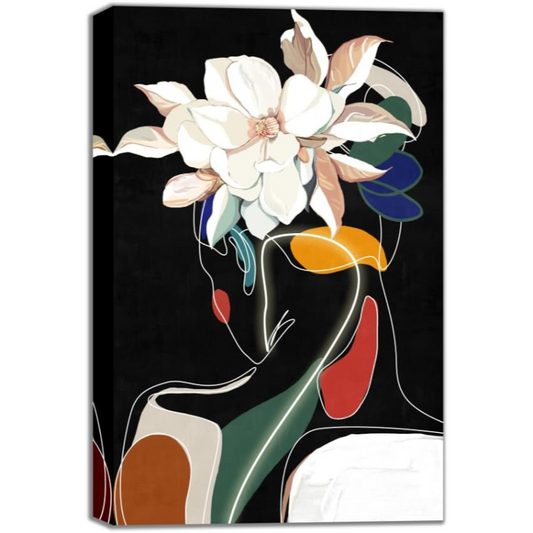 Abstract Choice A Floral Silhouette Paint By Number Kit