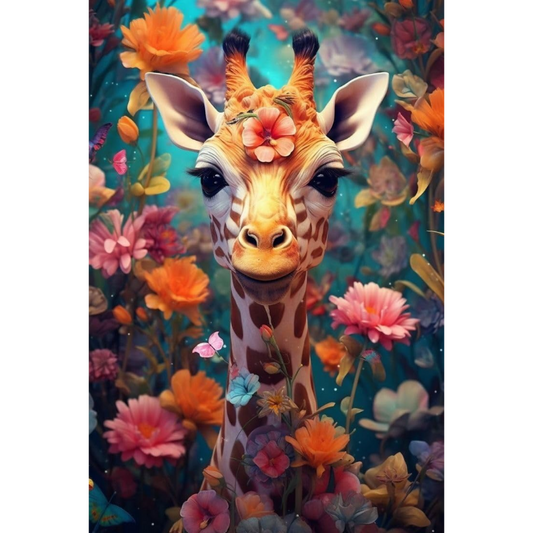 Garden Whimsy A Giraffe Paint by Number Kit