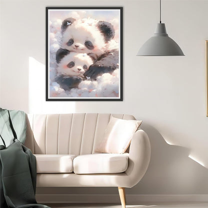 Serene Panda Pair Paint By Number Canvas Kit