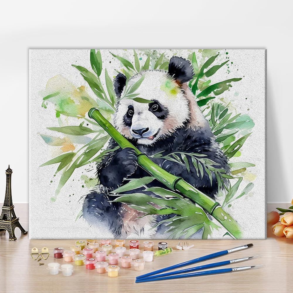 Panda and Bamboo Paint By Number Kit