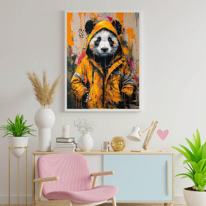 Paint By Number Kit With DIY Urban Graffiti Panda Art