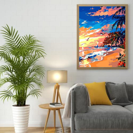 Sunset Serenade Beachscape Paint By Number Kit