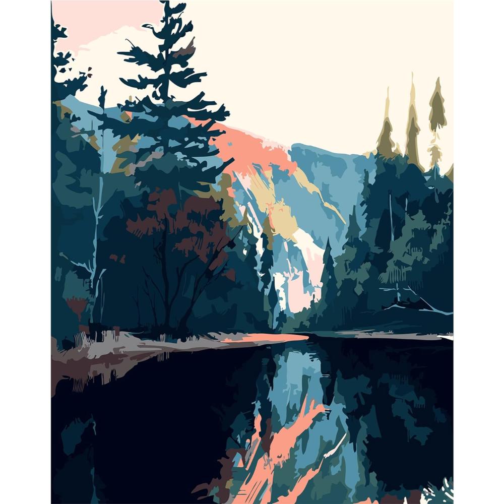 Mountain Reflections Paint By Number Kit