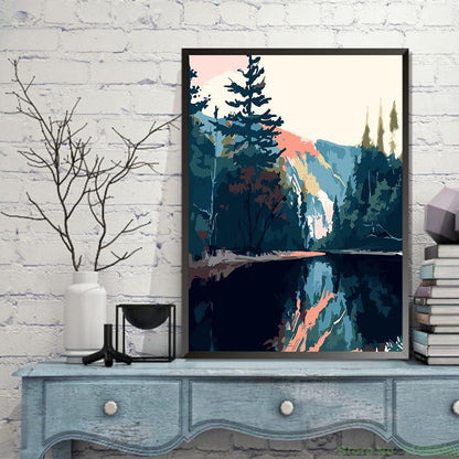 Mountain Reflections Paint By Number Kit