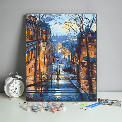 Dusk Cityscape Paint by Number Kit