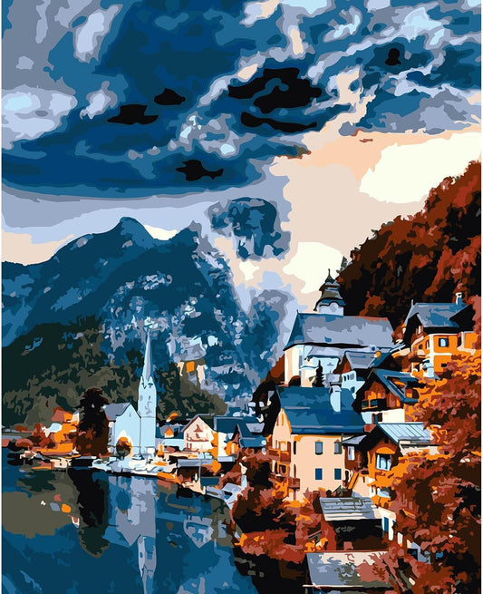 Alpine Village View Paint By Number Kit