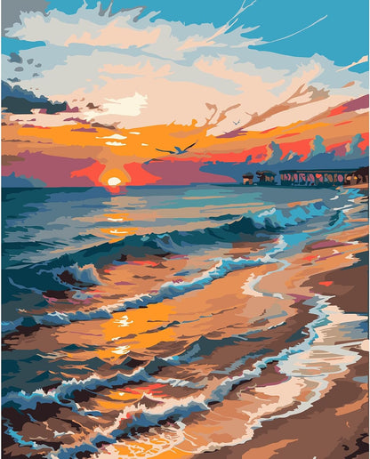 Sunset Seascape Paint By Number Kit