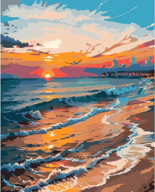 Sunset Seascape Paint By Number Kit