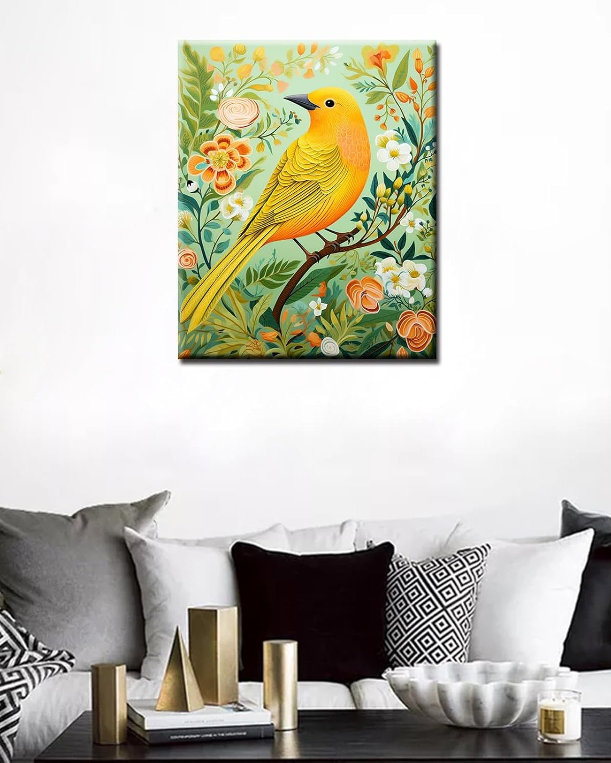 Radiant Bird In Bloom Paint By Number Kit