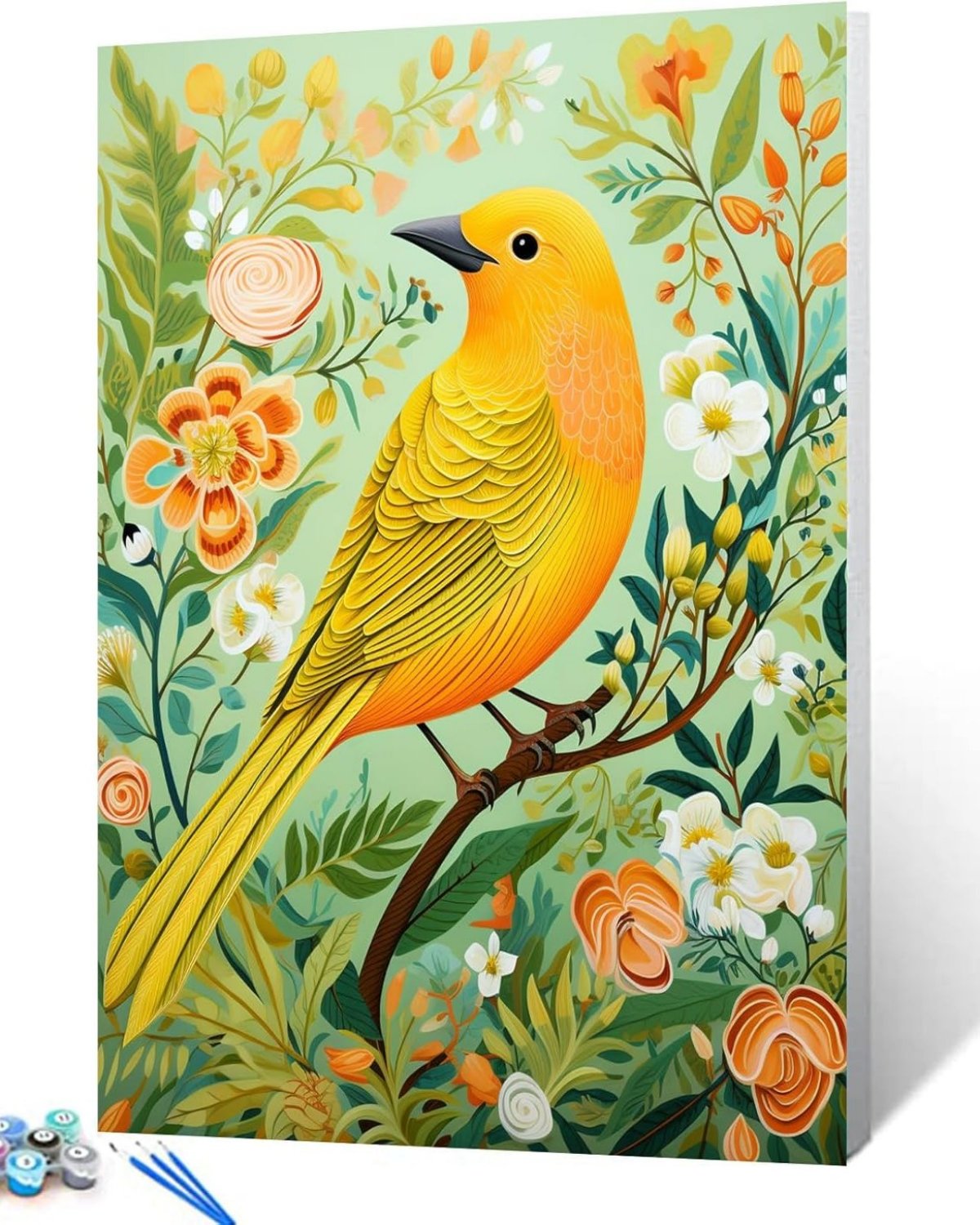 Radiant Bird In Bloom Paint By Number Kit