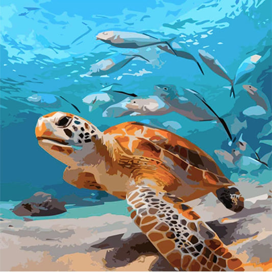 Sea Turtle Beginner Paint By Numbers Kit