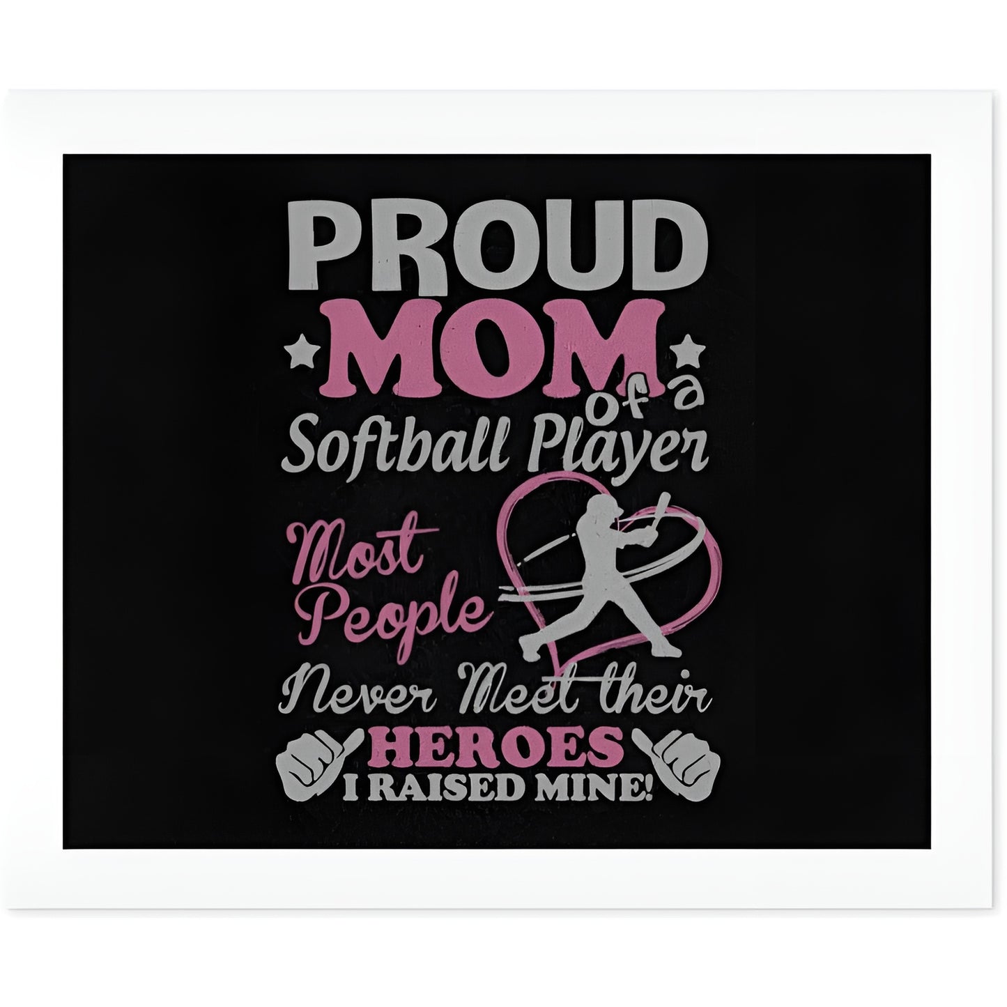 Softball Mom Wall Art Painting Paint By Numbers Kit