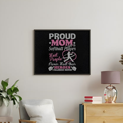 Softball Mom Wall Art Painting Paint By Numbers Kit