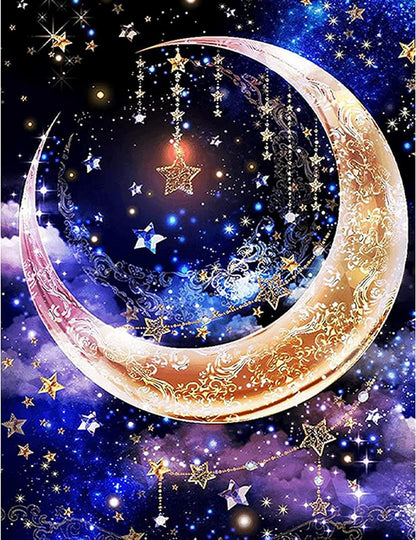 Starry Crescent Dreams Paint By Number Kit