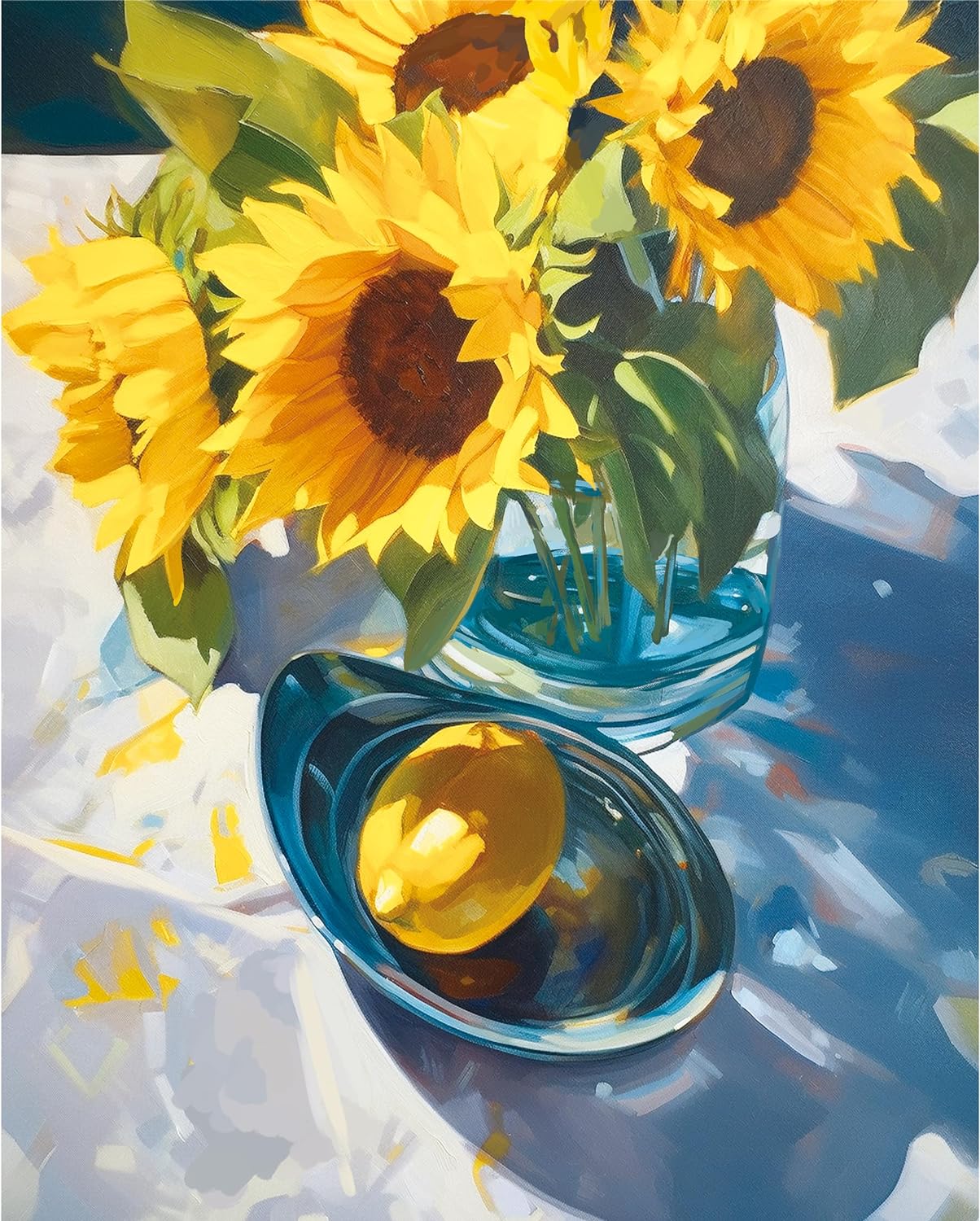 Sunflower Floral Bouquet Canvas Paint By Number