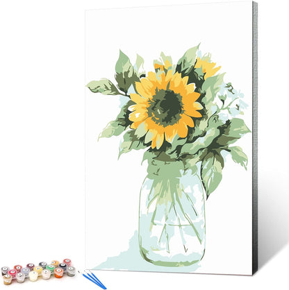 Sunflower Vase Paint By Numbers Kit