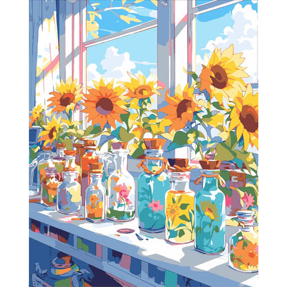 Sunlit Sunflower Paint By Numbers Kit