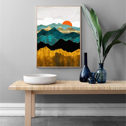 Sunset Abstract Paint By Numbers Canvas Art