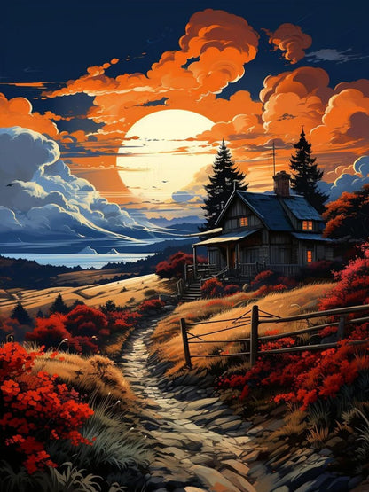 Sunset Landscape Paint By Number Kit