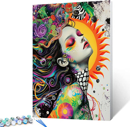 Surreal Dreamscape And Radiant Sun Canvas Art