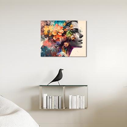 Stunning Floral Abstract Portrait Paint By Numbers Kit
