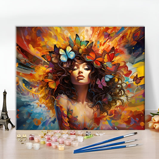 Stunning Butterfly Portrait Painting Paint By Numbers Kit