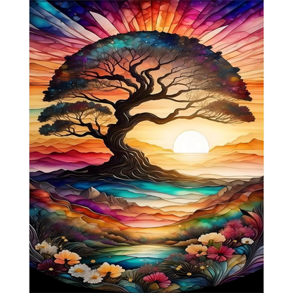 Radiant Tree of Life Paint By Number Kit