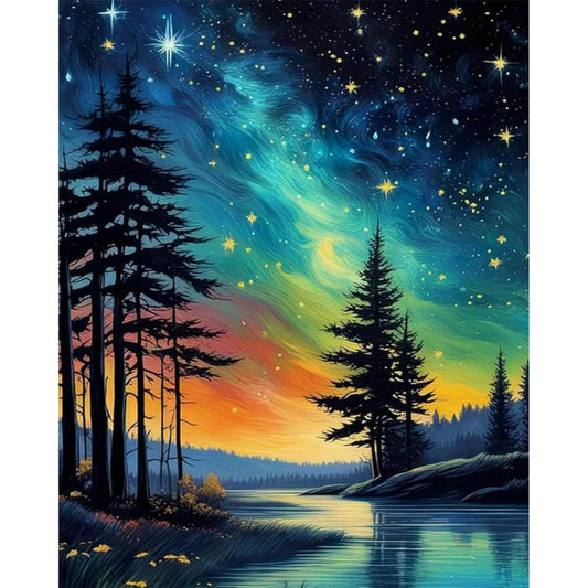 Twilight Reverie Starry Sky Paint by Number Kit