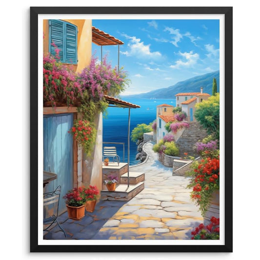 Town Street Landscape - DIY Style Paint By Numbers Kit