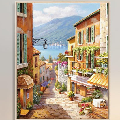 Italian Village Street Canvas Print