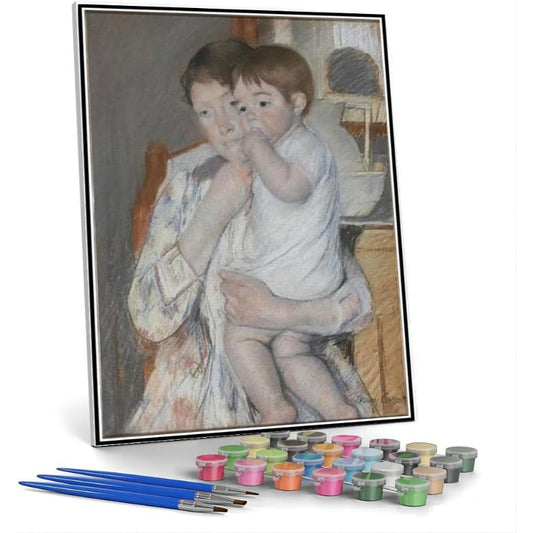 Women Child Themed – DIY Paint By Numbers Kit for Creative Home Décor