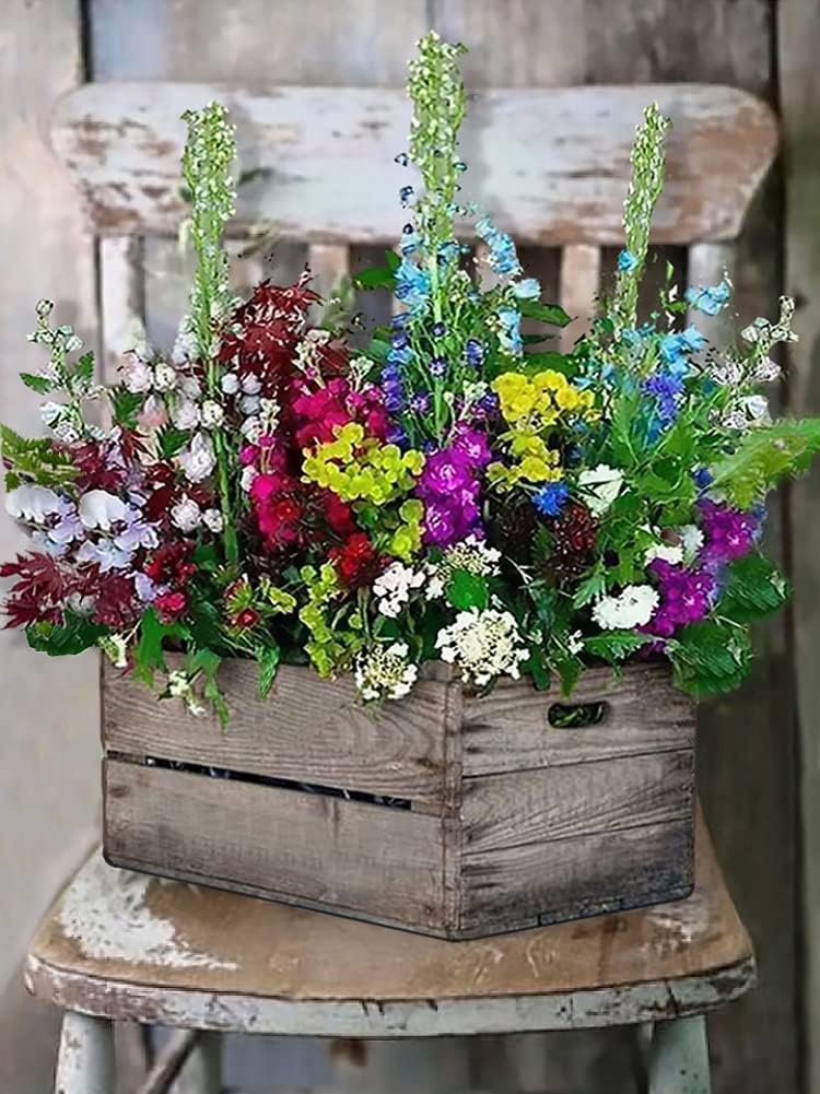 Wooden Planter With Florals Paint By Number Kit