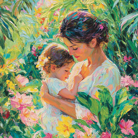 Garden Of Love: A Mother's Embrace Paint By Number