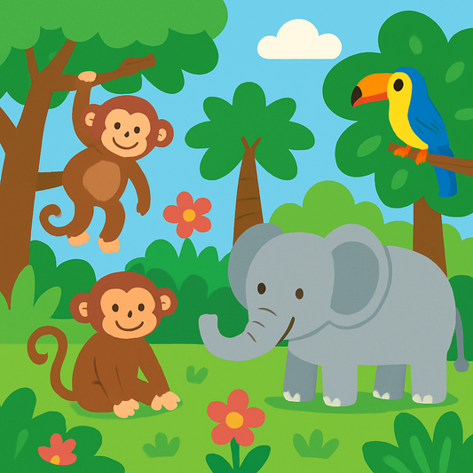 Fantasy Jungle Safari Paint By Numbers Art
