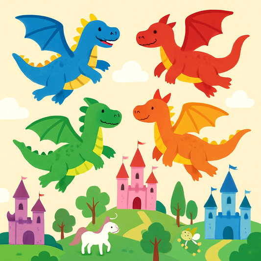 Fantasy Dragon Realm Paint By Numbers Art
