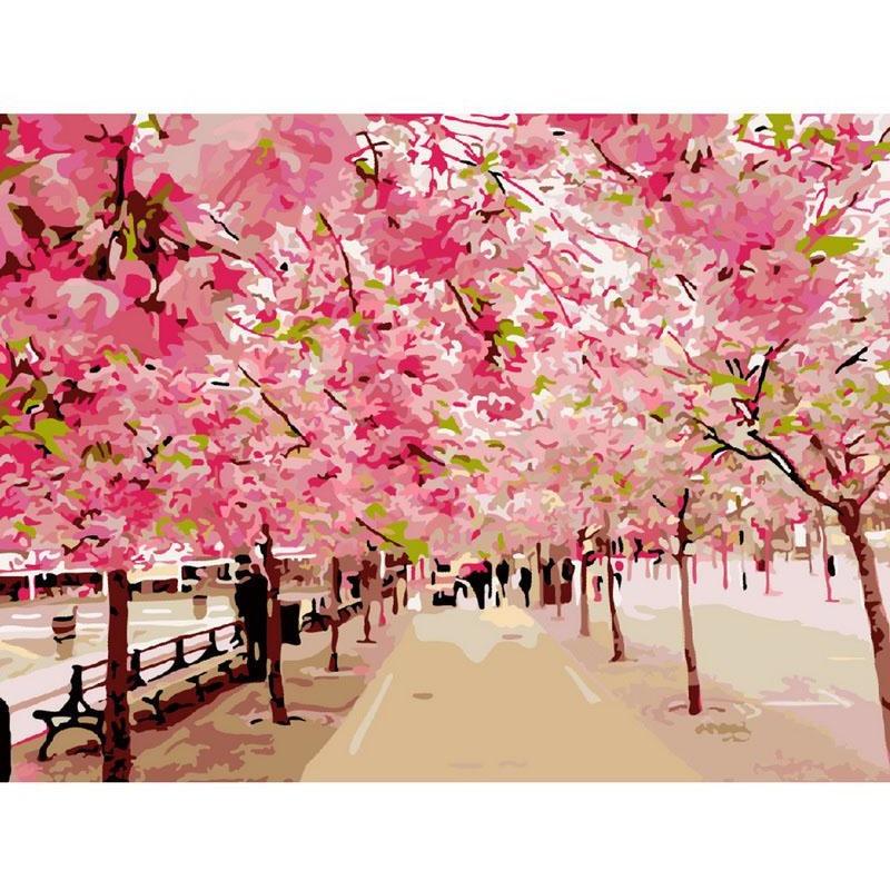 Pink Blossoms - DIY Painting By Numbers Kits