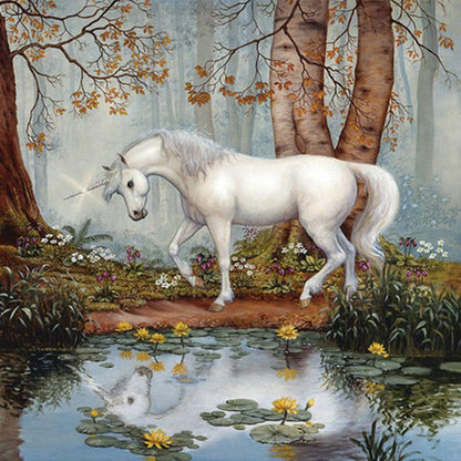 White Unicorn - DIY Painting By Numbers Kit