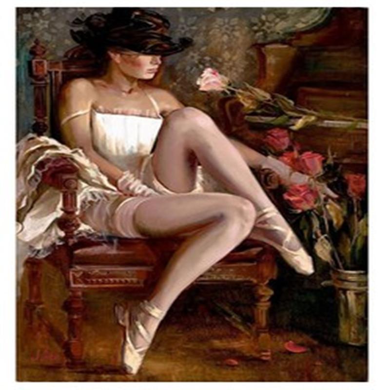 Fancy Woman Posing - DIY Painting By Numbers Kit