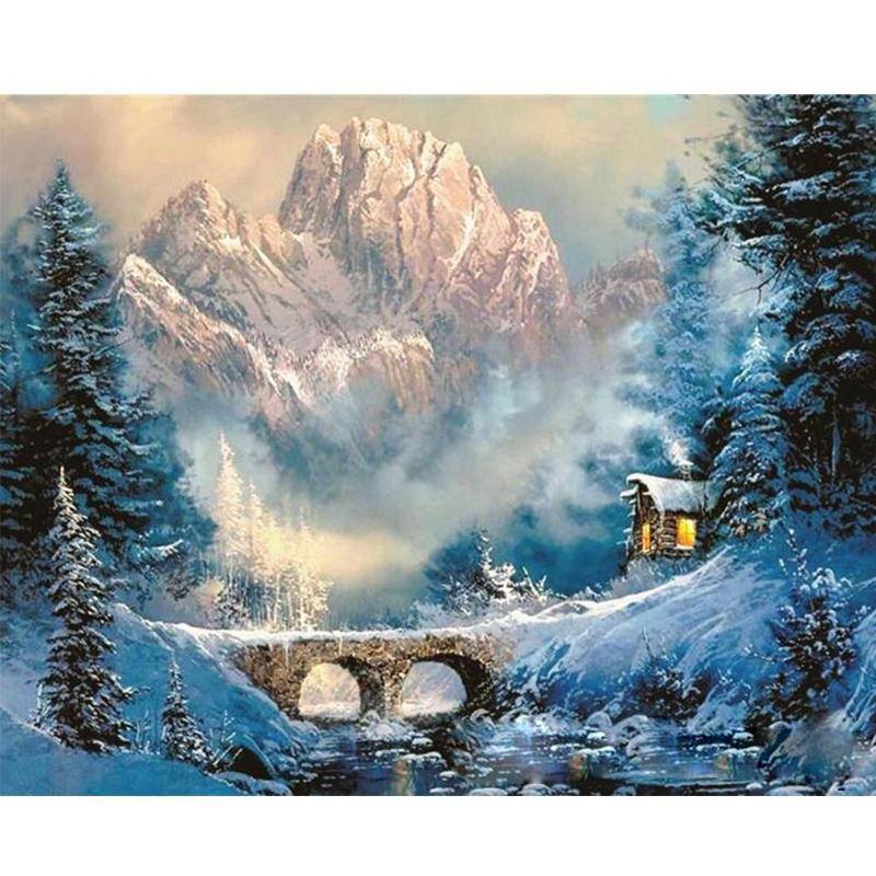 Mountain View Bridge - DIY Painting By Numbers Kit