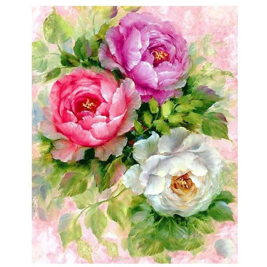 Three Roses - DIY Painting By Numbers Kit