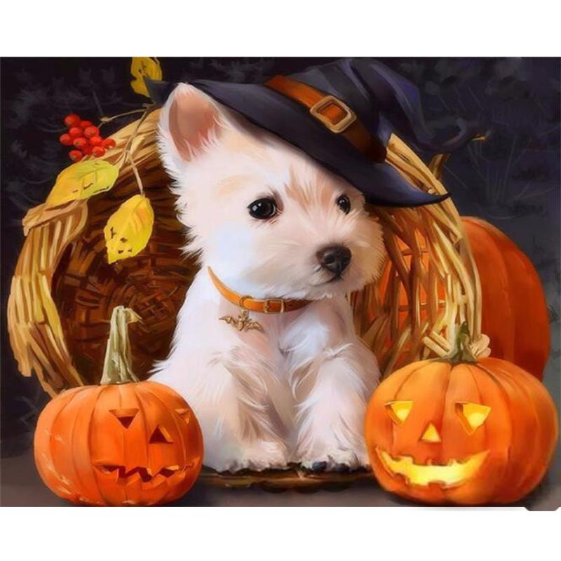 Halloween Puppy - DIY Painting By Numbers Kit – Paint Number Shop