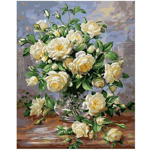 Flowers in a Vase - DIY Painting By Numbers Kits