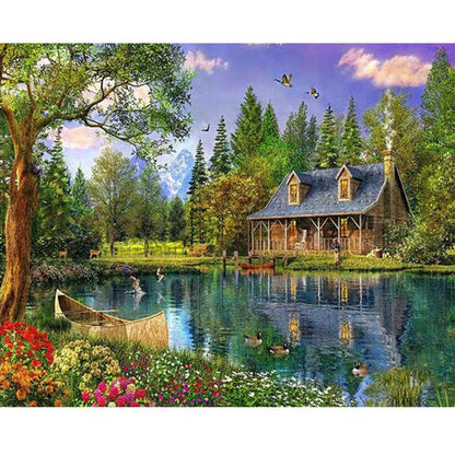 Elaborate Natural House - DIY Painting By Numbers Kit