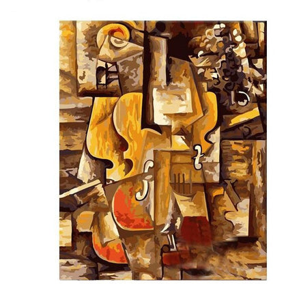 Pieces Of Violin - DIY Painting By Numbers Kit