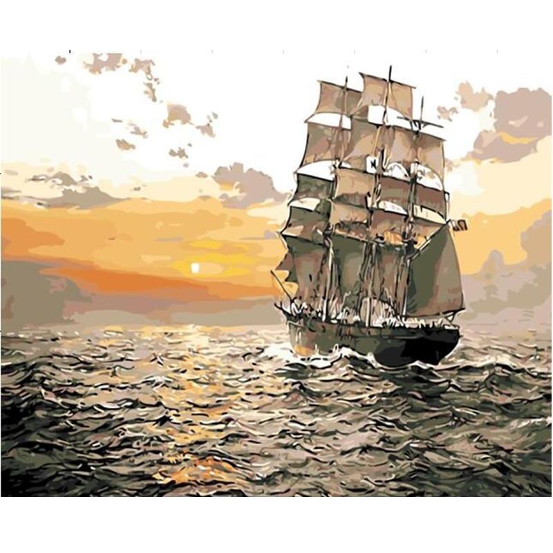 Sailing Ship - DIY Painting By Numbers Kit