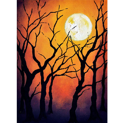 Halloween Moon - Halloween 5D DIY Paint By Number Kit