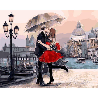 Lovers Under Umbrella - DIY Painting By Numbers Kits