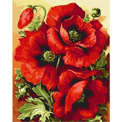 Red Flowers - DIY Painting By Numbers Kits